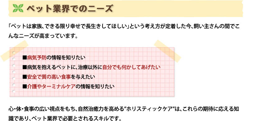 ペット業界のニーズ